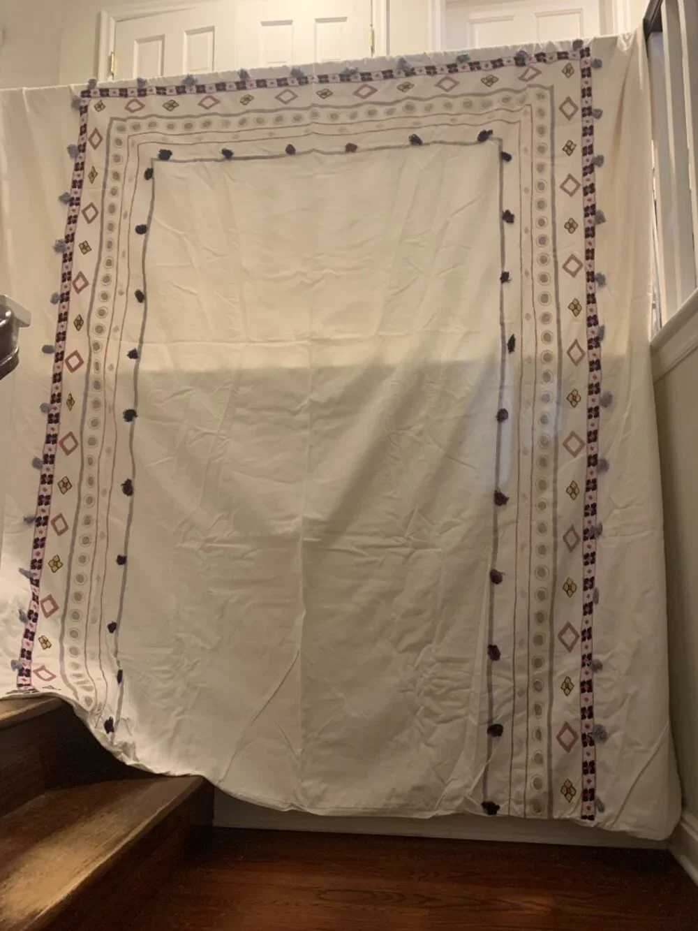 Anthropologie Boho Meramec Embroidered Bedding Set